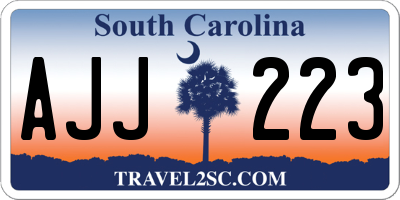SC license plate AJJ223