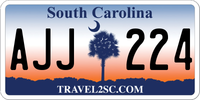SC license plate AJJ224