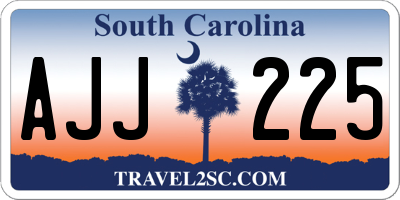 SC license plate AJJ225