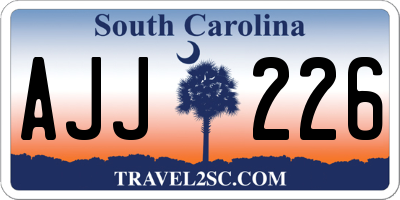 SC license plate AJJ226
