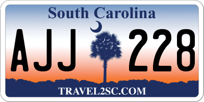SC license plate AJJ228