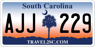 SC license plate AJJ229