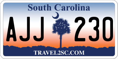 SC license plate AJJ230