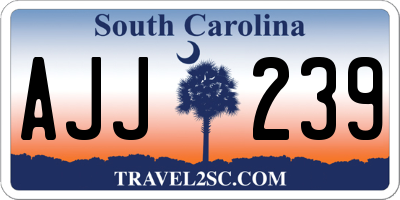 SC license plate AJJ239