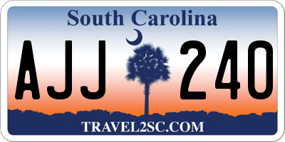 SC license plate AJJ240