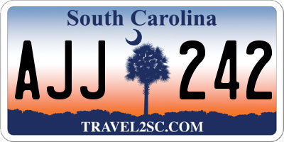 SC license plate AJJ242