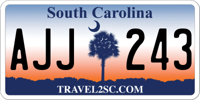 SC license plate AJJ243