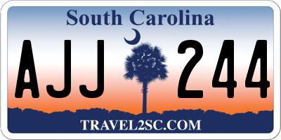 SC license plate AJJ244