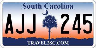 SC license plate AJJ245