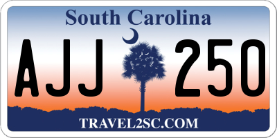 SC license plate AJJ250