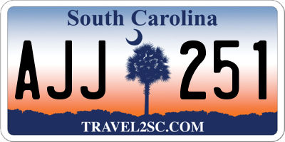 SC license plate AJJ251