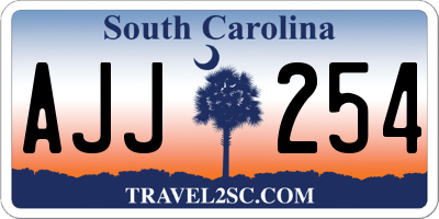 SC license plate AJJ254