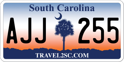 SC license plate AJJ255