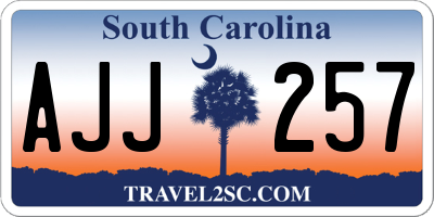 SC license plate AJJ257