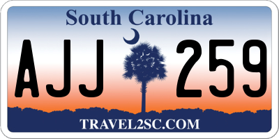SC license plate AJJ259