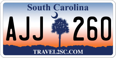 SC license plate AJJ260