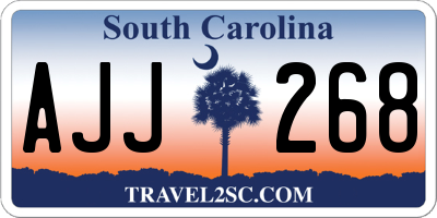 SC license plate AJJ268
