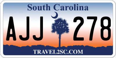SC license plate AJJ278