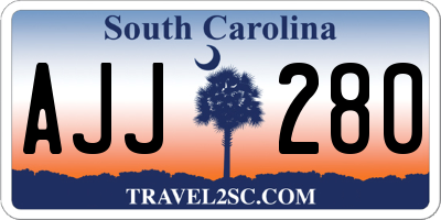 SC license plate AJJ280