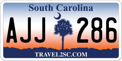 SC license plate AJJ286