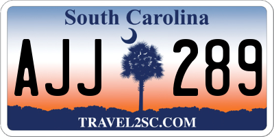 SC license plate AJJ289