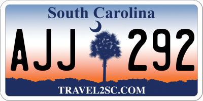 SC license plate AJJ292