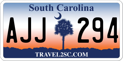 SC license plate AJJ294