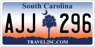 SC license plate AJJ296