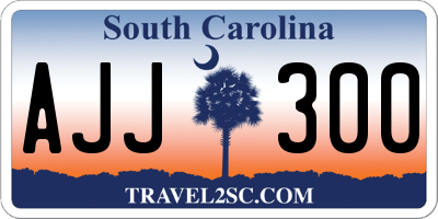 SC license plate AJJ300