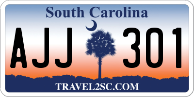 SC license plate AJJ301