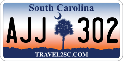 SC license plate AJJ302