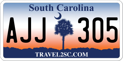 SC license plate AJJ305