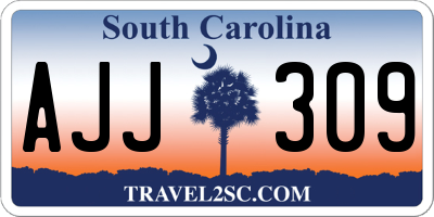 SC license plate AJJ309