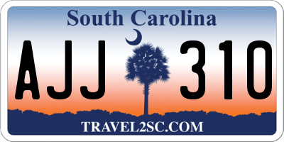 SC license plate AJJ310