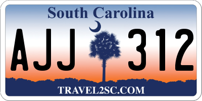 SC license plate AJJ312