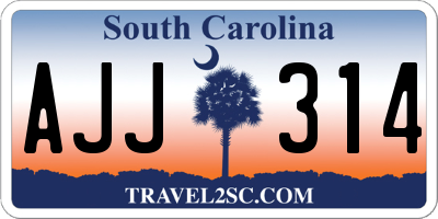 SC license plate AJJ314