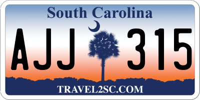 SC license plate AJJ315