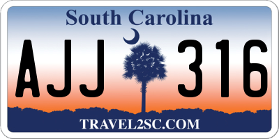 SC license plate AJJ316
