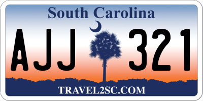 SC license plate AJJ321