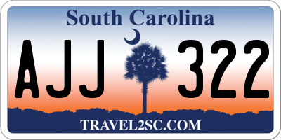 SC license plate AJJ322