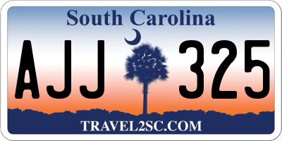 SC license plate AJJ325