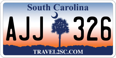 SC license plate AJJ326