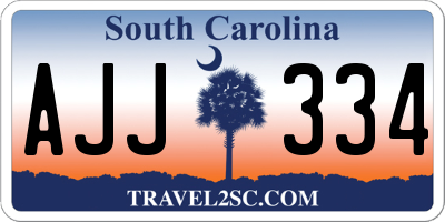 SC license plate AJJ334