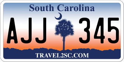 SC license plate AJJ345