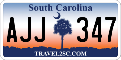 SC license plate AJJ347