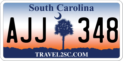 SC license plate AJJ348