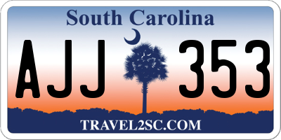 SC license plate AJJ353