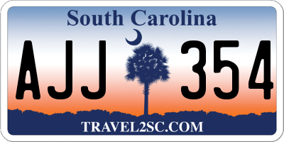 SC license plate AJJ354