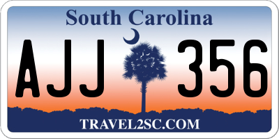SC license plate AJJ356