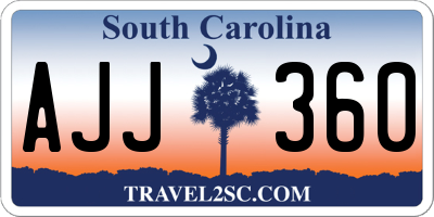 SC license plate AJJ360